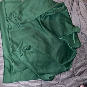 Green Quarter-Zip Pullover